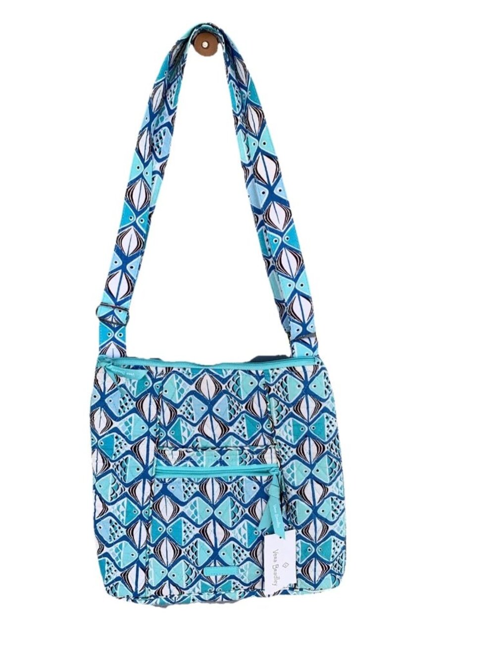 Vera Bradley Women Women's Purse Shoulder Bag Hipster Go Fish Blue